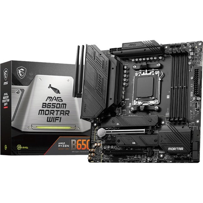 MSI MAG B650M MORTAR WIFI Gaming Desktop Motherboard - AMD B650 Chipset - Socket AM5 - Micro ATX