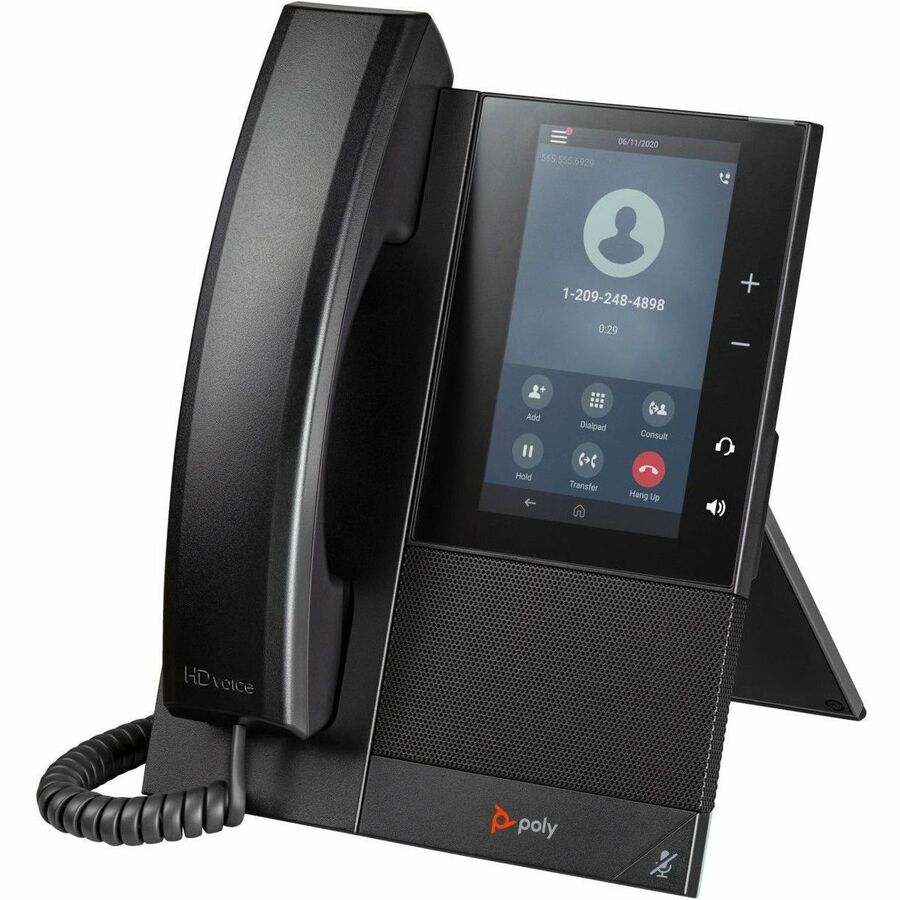 Poly CCX 500 IP Phone - Corded - Corded/Cordless - Bluetooth - Black