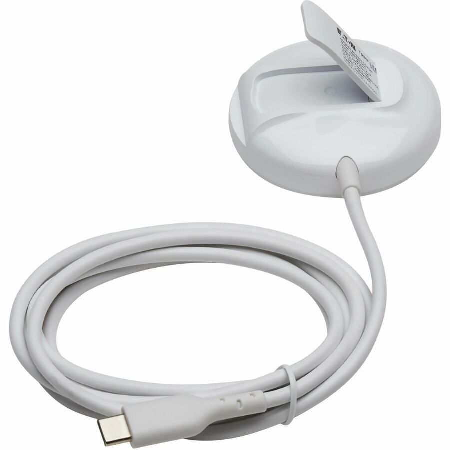 Eaton Tripp Lite Series 15W Wireless Charging Pad for iPhone - MagSafe Charging, Adjustable Stand, 5 ft. Cable, White