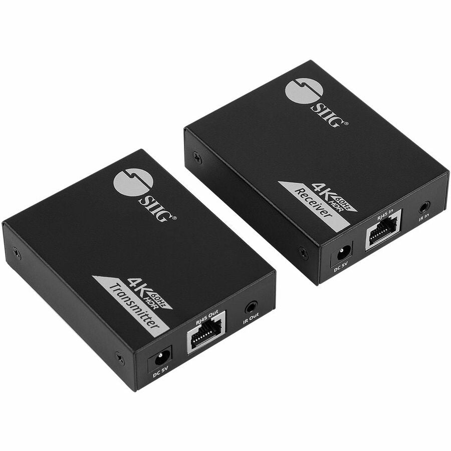 SIIG 4K60Hz HDMI over Cat6 Extender with Loopout & IR - 50m- HDMI Extender- Auto Downscaling