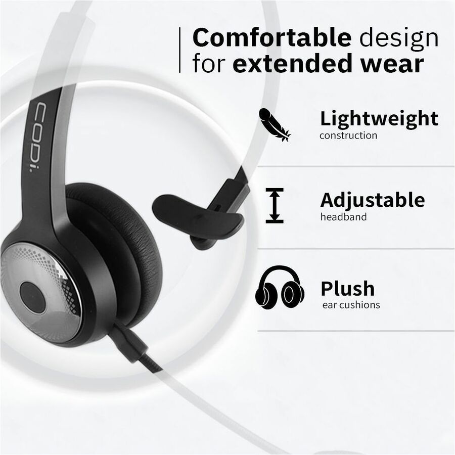 CODi CLARO Wireless Headset with Integrated AI ENC Microphone