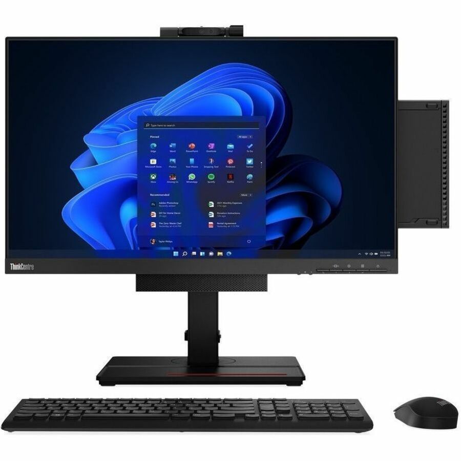 Lenovo ThinkCentre M70q Gen 3 11T300C0US Desktop Computer - Intel Core i5 12th Gen i5-12400T - 16 GB - 256 GB SSD - Tiny - Black