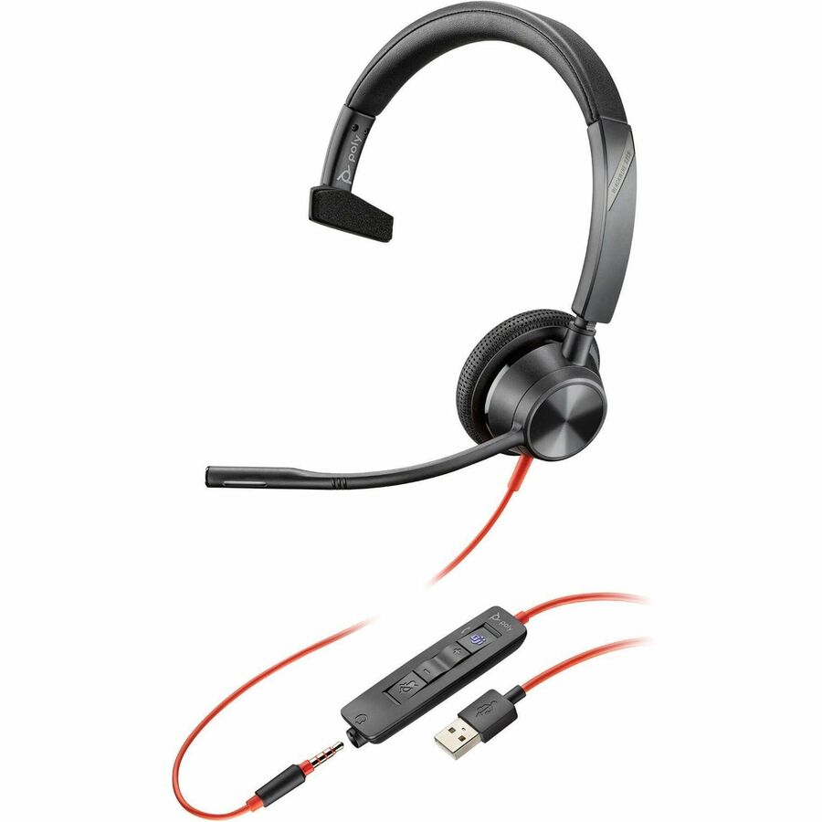 Poly Blackwire 3315 Microsoft Teams Certified USB-A Headset