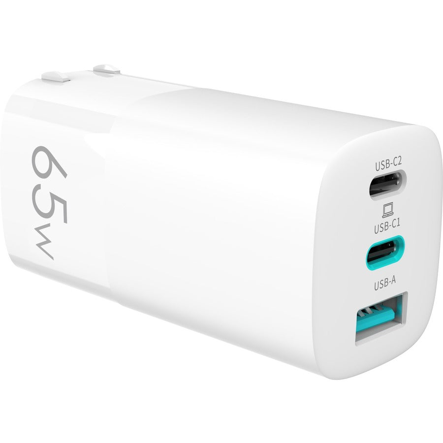 4XEM's 65W Wall Charger Triple Output, two USB-C, 1 USB-A