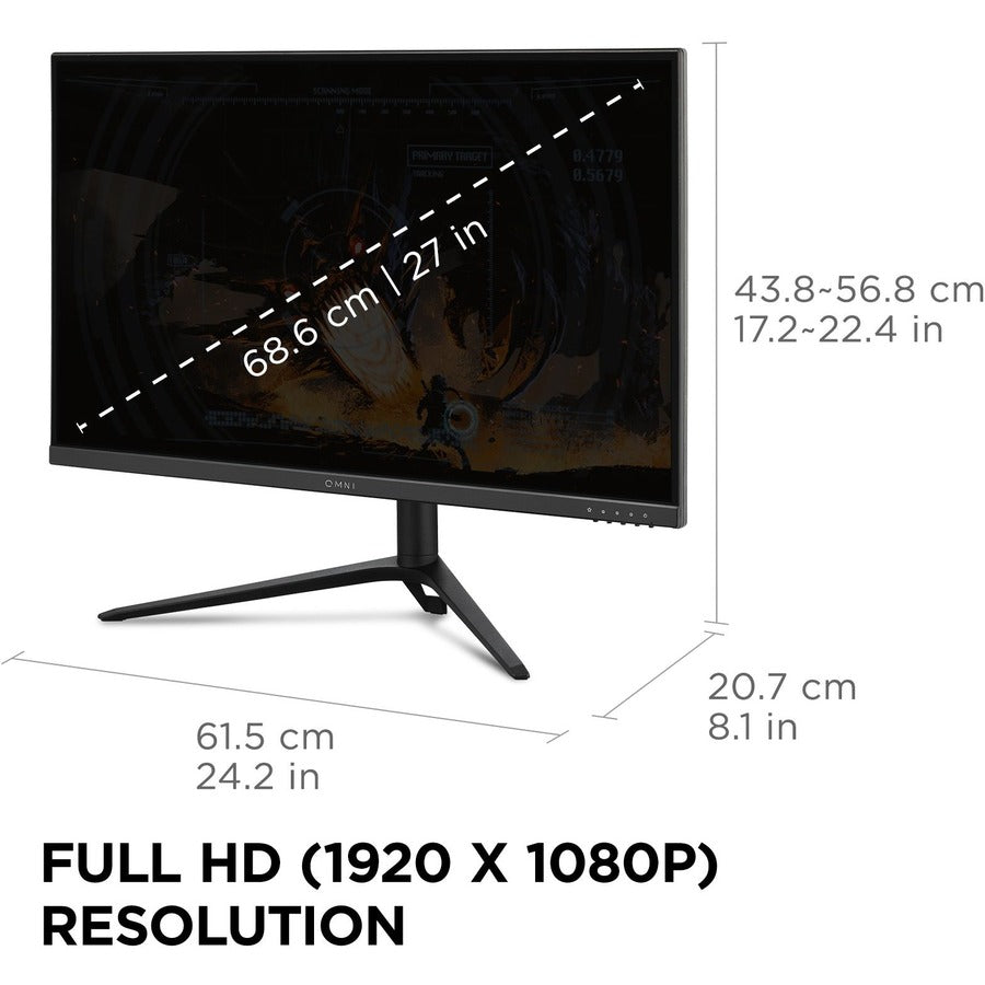 ViewSonic VX2728J 27 Inch Gaming Monitor 180hz 0.5ms 1080p IPS with FreeSync Premium, Advanced Ergonomics, HDMI, and DisplayPort