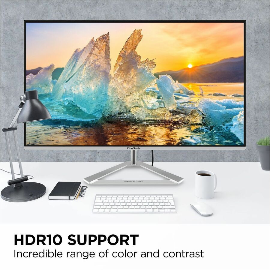 ViewSonic VX2776-4K-MHDU 27 Inch 4K UHD IPS Monitor, 65W USB C, HDR10 Content Support, Thin Bezels, HDMI and DisplayPort