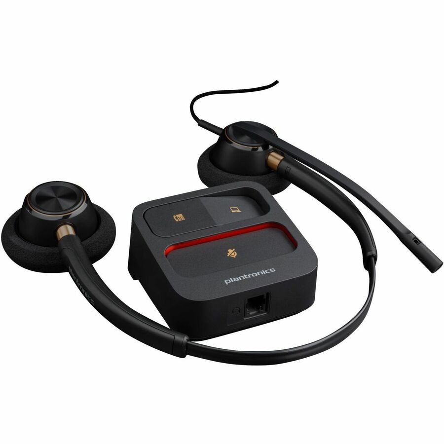 Poly EncorePro 520 with Quick Disconnect Binaural Headset TAA