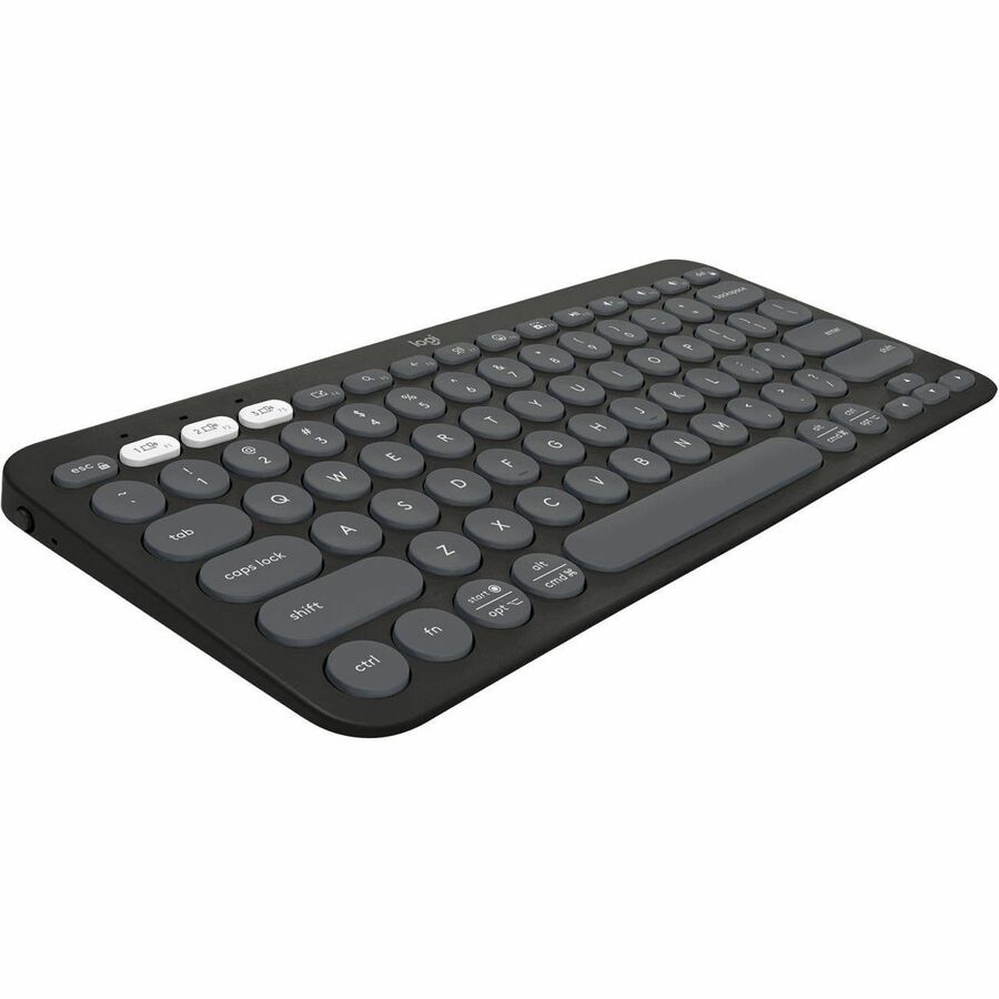 Logitech Pebble Keys 2 K380s, Multi-Device Bluetooth Wireless Keyboard with Customizable Shortcuts - Tonal Graphite