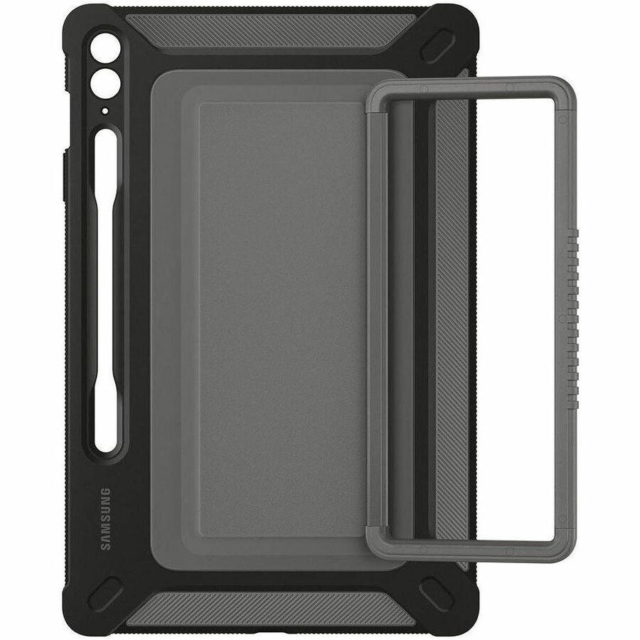 Samsung Rugged Carrying Case Samsung Galaxy Tab S9 FE+ Tablet, Stylus - Black