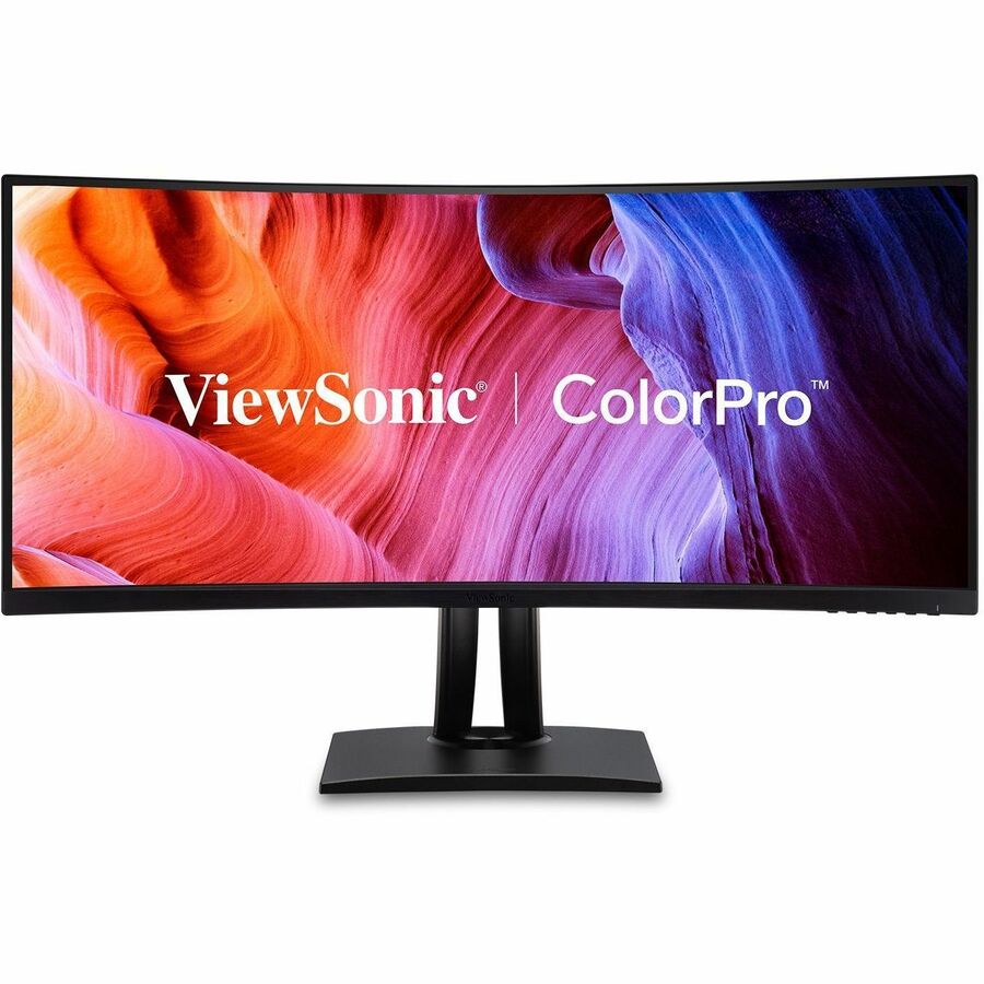 ViewSonic VP3456A 34 Inch UltraWide QHD 1440p Curved Monitor with 100W USB C, Ethernet RJ45, FreeSync, USB Hub, 100% sRGB REC 709, 14-bit 3D LUT