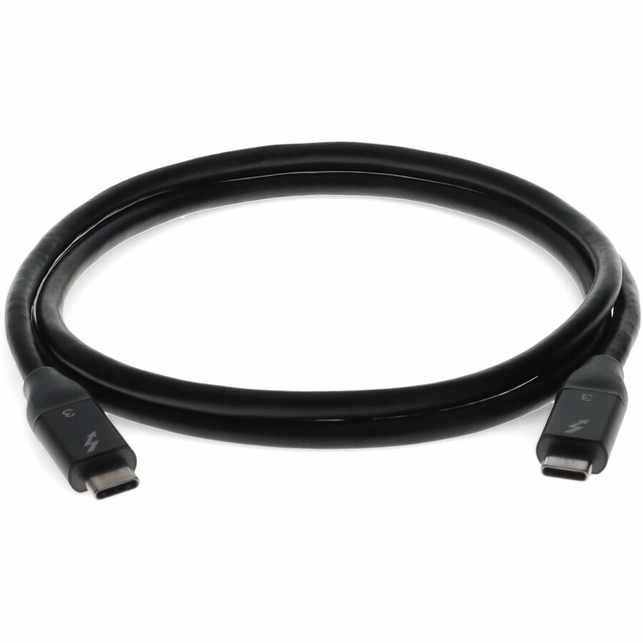 3ft (1m) USB-C 3.1 Male to Male Thunderbolt-compatible Sync and Charge Black Cable