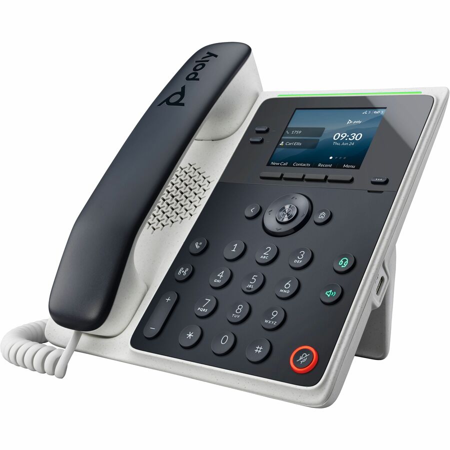 Poly Edge E100 IP Phone - Corded - Corded - Desktop, Wall Mountable