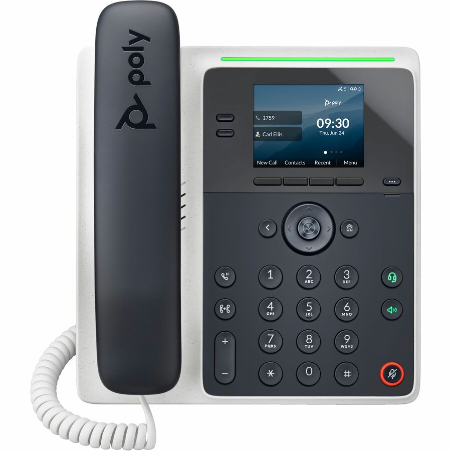 Poly Edge E100 IP Phone - Corded - Corded - Desktop, Wall Mountable