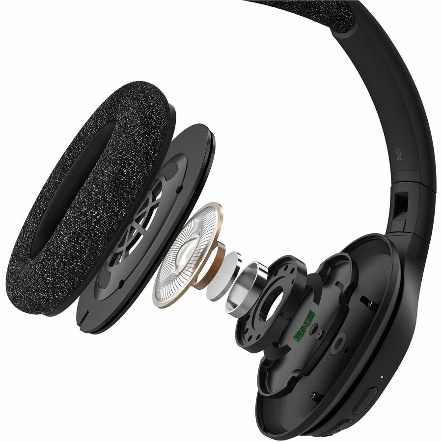 Belkin SoundForm Adapt Wireless Over-Ear Headset, Headphones for Work, Play, Gaming, & Travel with Built-in Boom Microphone - Compatible with iPhone, iPad, Galaxy, and More - Black