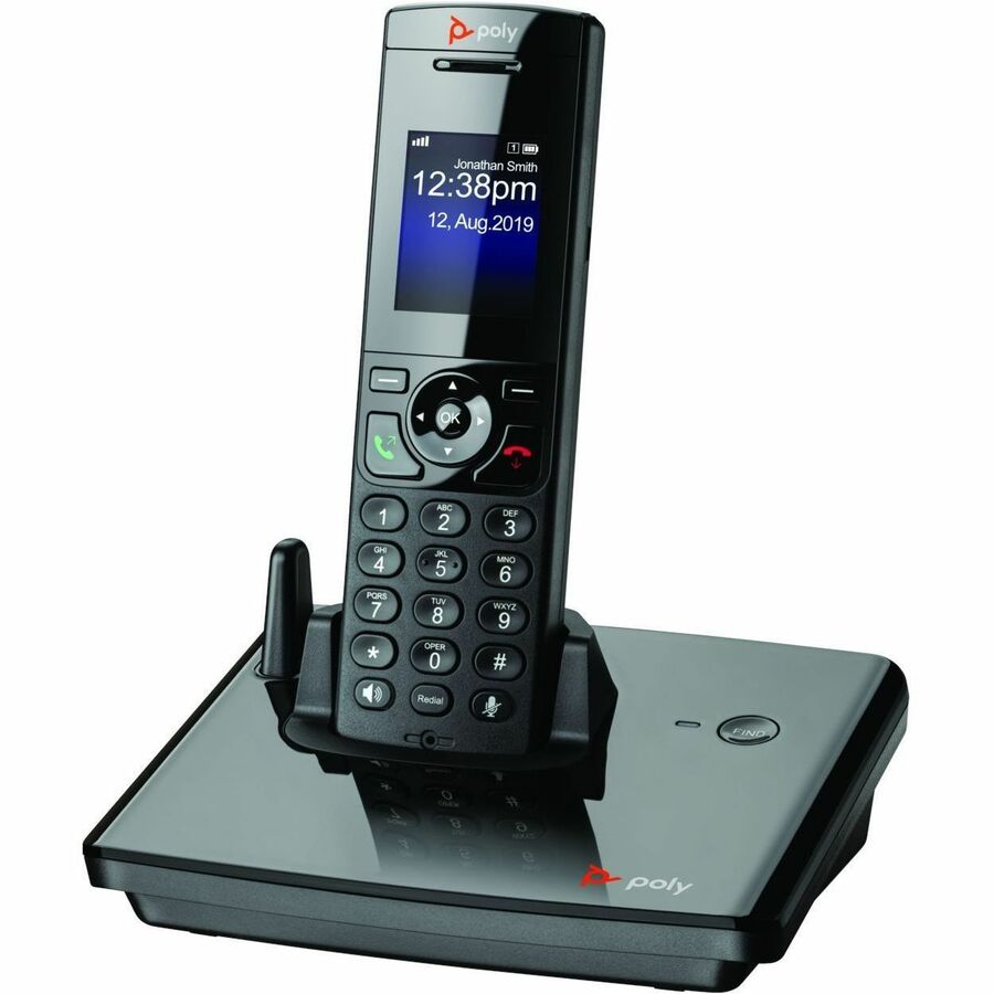 Poly VVX D230 DECT Phone Handset and Charging Cradle with Power Supply