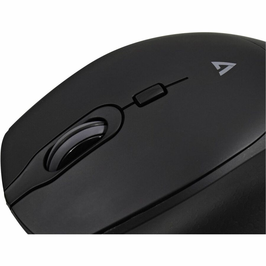 V7 MW350 Wireless Professional Silent Mouse - Optical - 2.4Ghz - Black - Wireless Connection - 1600 dpi - Scroll Wheel - 4 Button(s) - Soft Touch - Quiet Clicks - Battery Included - Compatible with PC, Mac, Chromebook