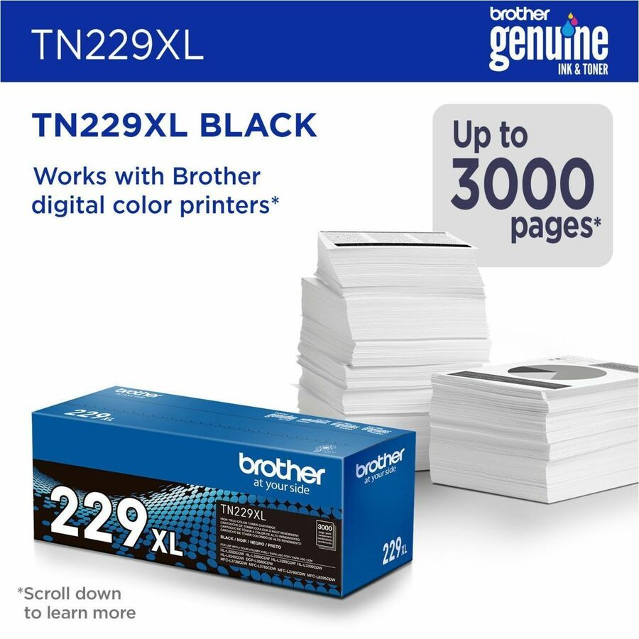 Brother Genuine TN229XLBK High-yield Black Toner Cartridge