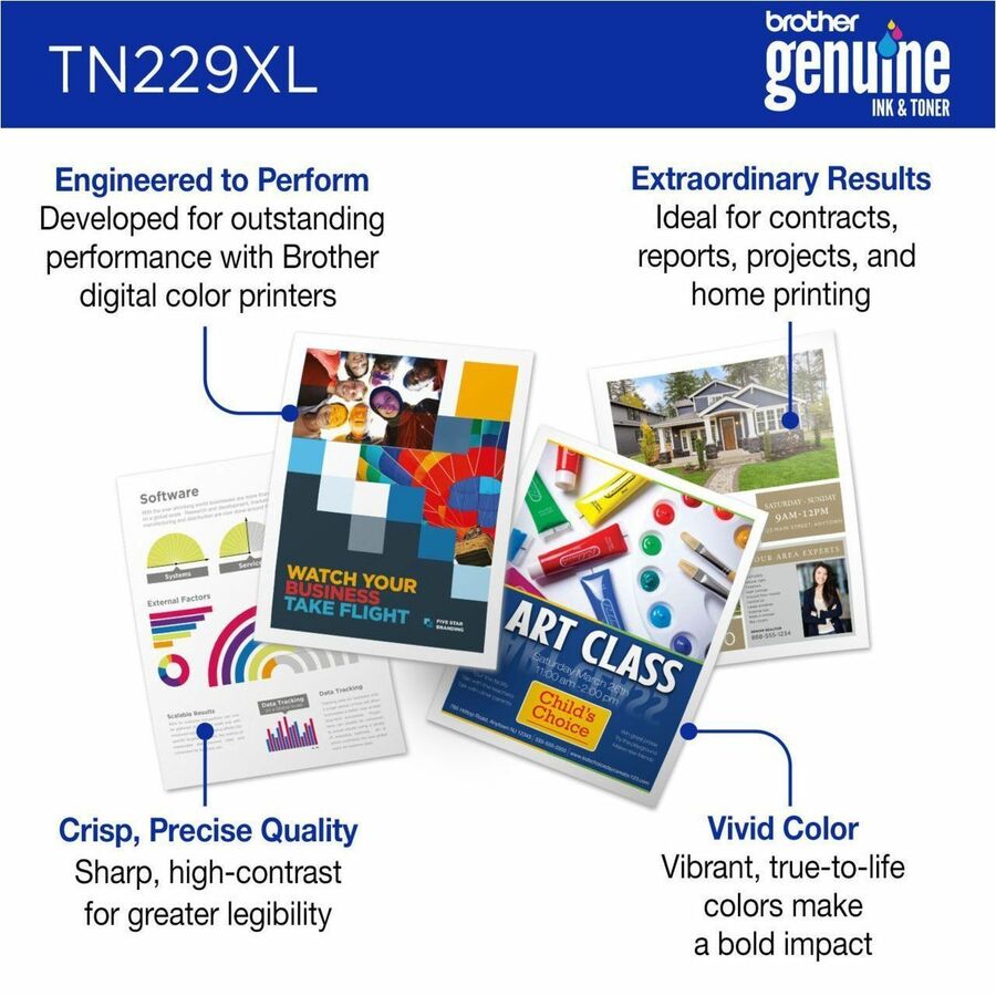 Brother Genuine TN229XLBK High-yield Black Toner Cartridge