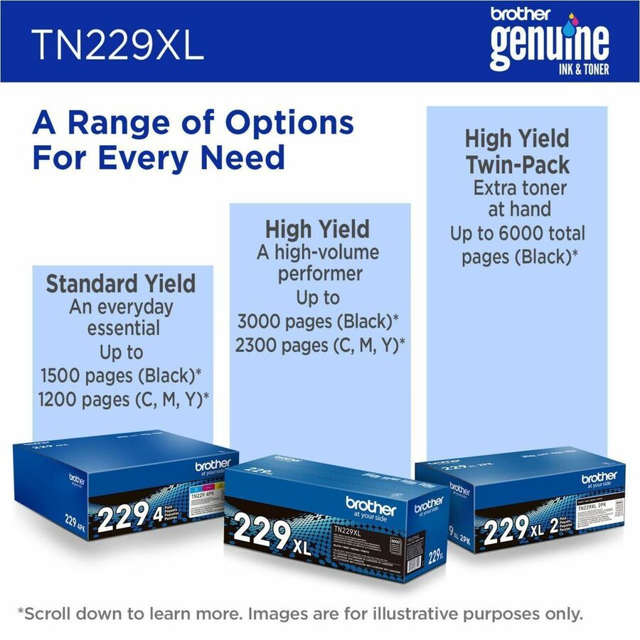 Brother Genuine TN229XLBK High-yield Black Toner Cartridge