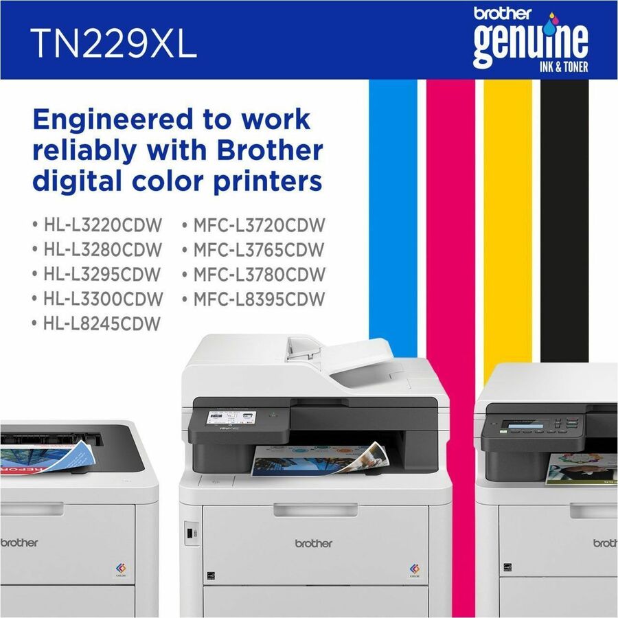 Brother Genuine TN229XLC High-yield Cyan Toner Cartridge