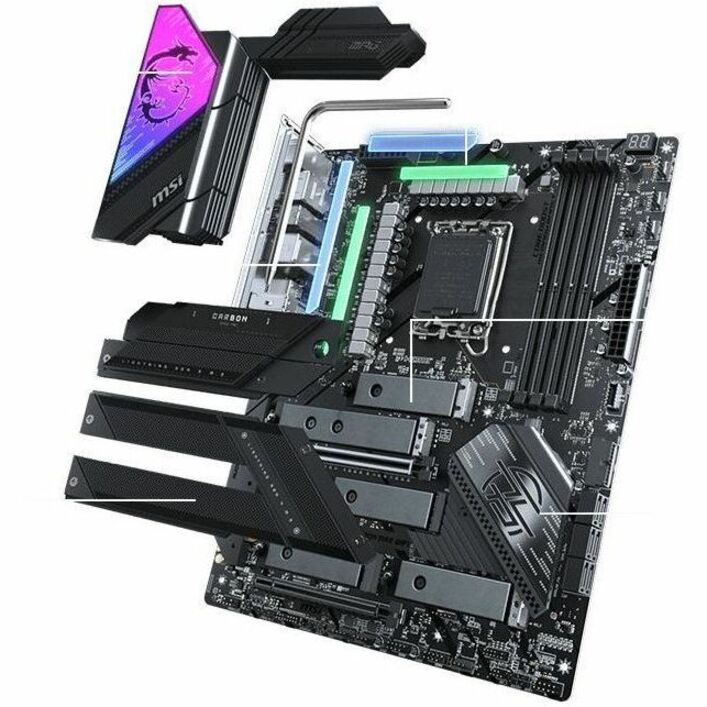 MSI MPG Z790 CARBON WIFI II Gaming Desktop Motherboard - Intel Z790 Chipset - Socket LGA-1700 - ATX