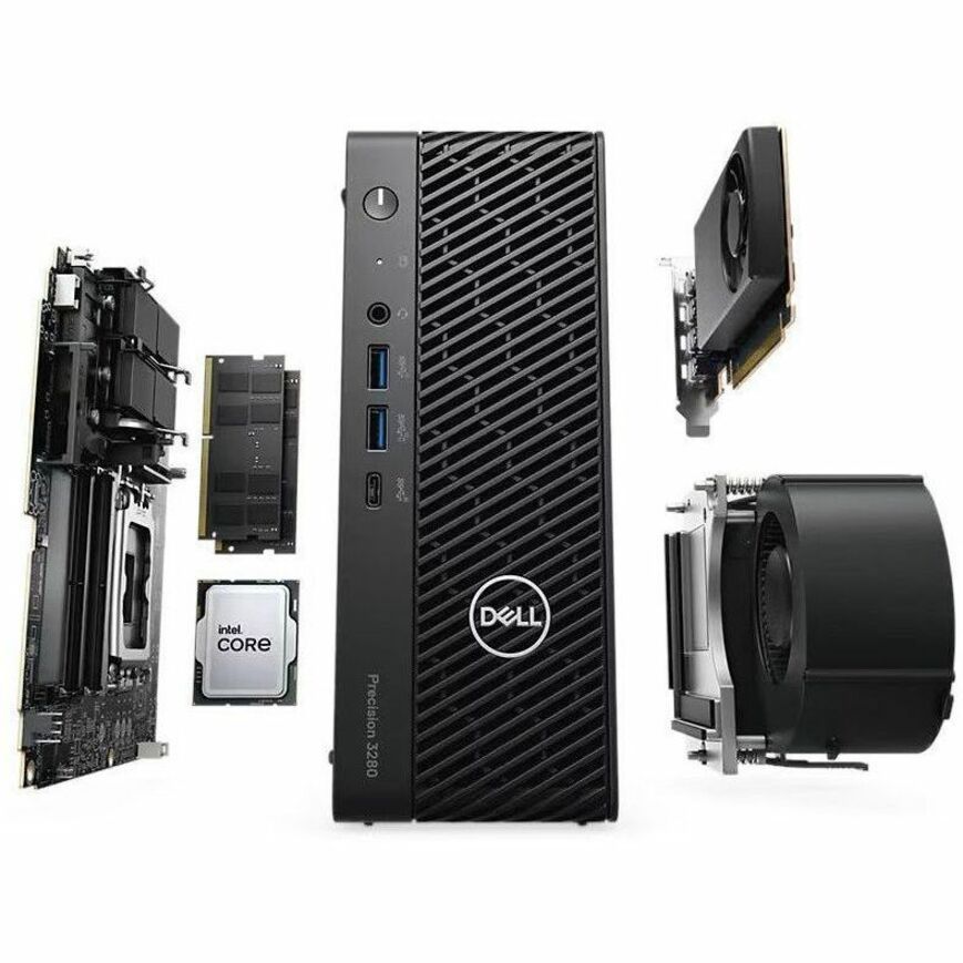 Dell Precision 3000 3280 Workstation - Intel Core i5 14th Gen i5-14500 - 16 GB - 512 GB SSD - Compact - Black