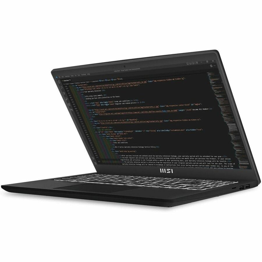 MSI Modern 15 H Laptop, Black, 15