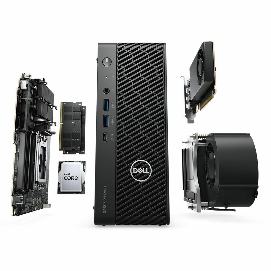 Dell Precision 3000 3280 Workstation - Intel Core i7 14th Gen i7-14700 - vPro Technology - 16 GB - 512 GB SSD - Compact - Black