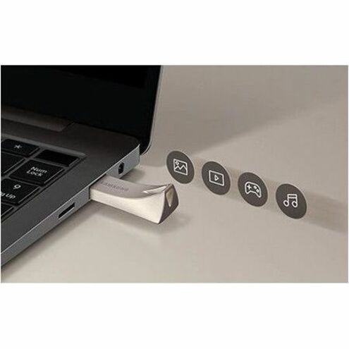 Samsung BAR Plus USB 3.2 Flash Drive 512GB Champagne Silver