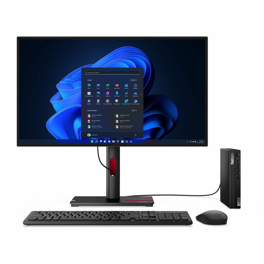 Lenovo ThinkCentre M70q Gen 4 12E3005CUS Desktop Computer - Intel Core i7 13th Gen i7-13700T - vPro Technology - 32 GB - 1 TB SSD - Tiny - Black