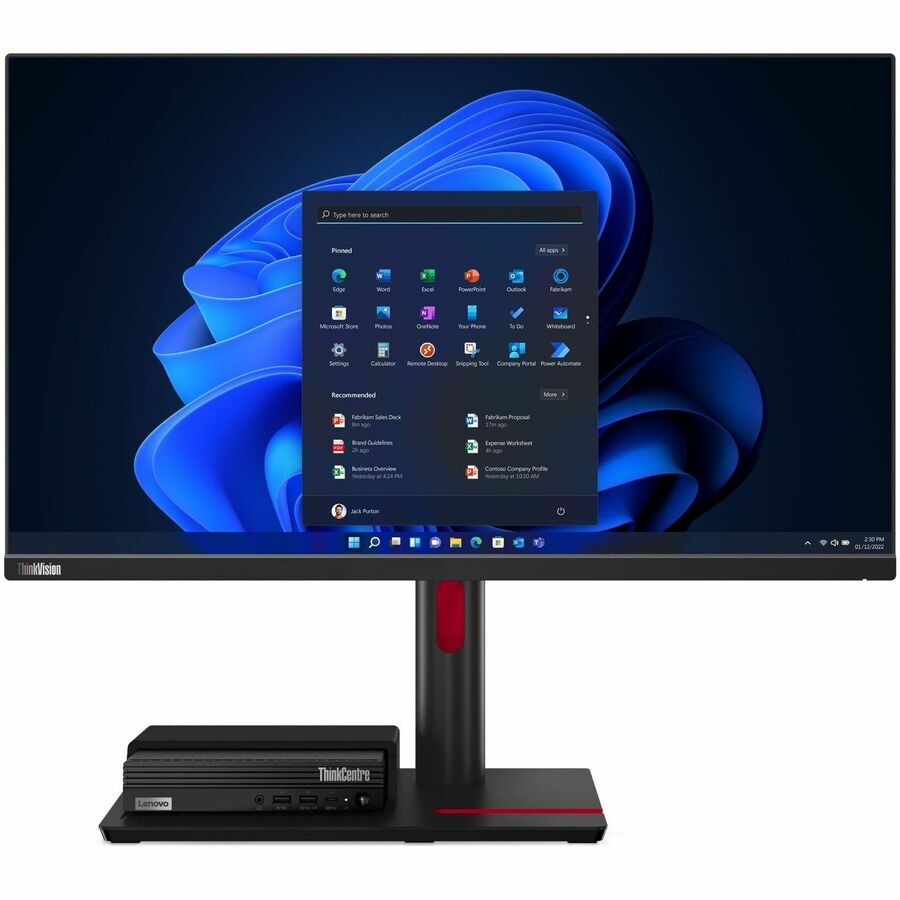 Lenovo ThinkCentre M70q Gen 4 12E3005CUS Desktop Computer - Intel Core i7 13th Gen i7-13700T - vPro Technology - 32 GB - 1 TB SSD - Tiny - Black