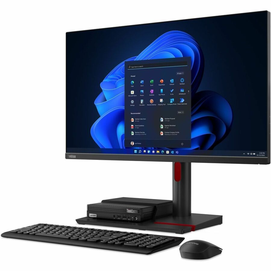 Lenovo ThinkCentre M70q Gen 4 12E3005CUS Desktop Computer - Intel Core i7 13th Gen i7-13700T - vPro Technology - 32 GB - 1 TB SSD - Tiny - Black