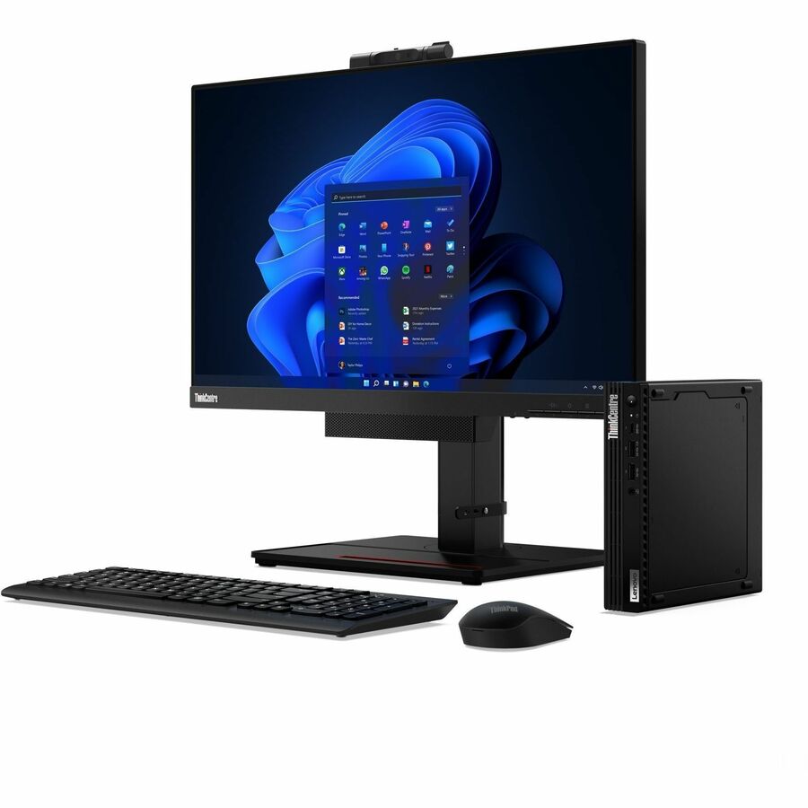 Lenovo ThinkCentre M70q Gen 4 12E3005CUS Desktop Computer - Intel Core i7 13th Gen i7-13700T - vPro Technology - 32 GB - 1 TB SSD - Tiny - Black