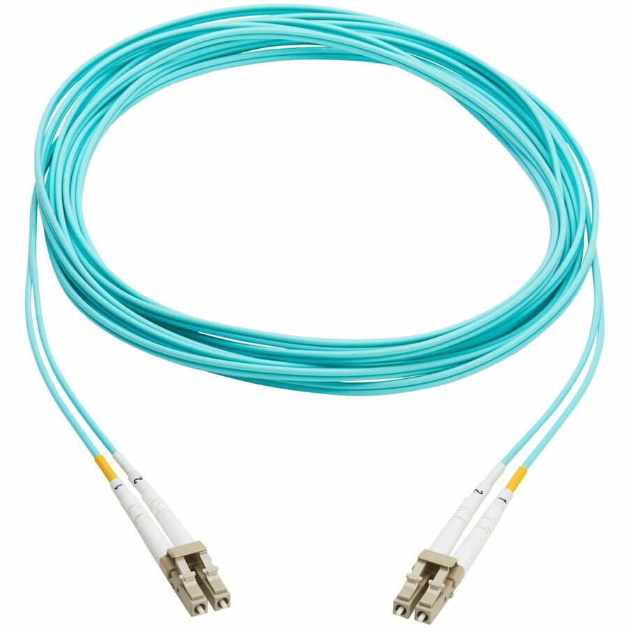 Eaton Tripp Lite Series 10Gb Duplex Multimode 50/125 OM3 OFNP Fiber Patch Cable (LC/LC) - Aqua, 5 m (16.4 ft.), TAA