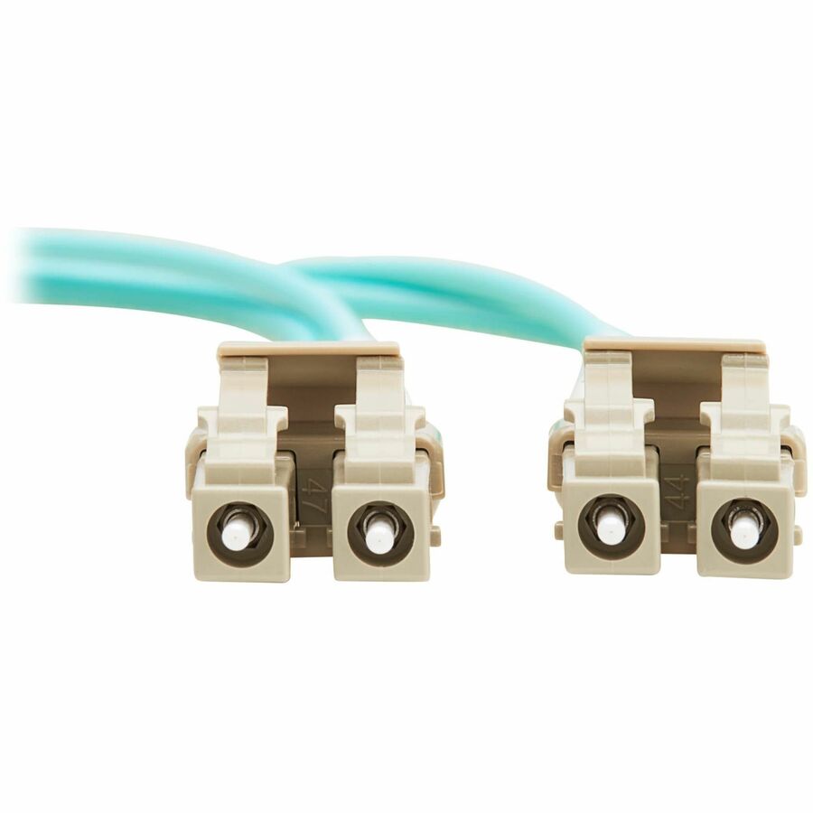 Eaton Tripp Lite Series 10Gb Duplex Multimode 50/125 OM3 OFNP Fiber Patch Cable (LC/LC) - Aqua, 5 m (16.4 ft.), TAA