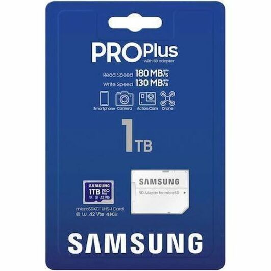 Samsung PRO Plus 1 TB Class 10/UHS-I (U3) V30 microSDXC - 1 Pack