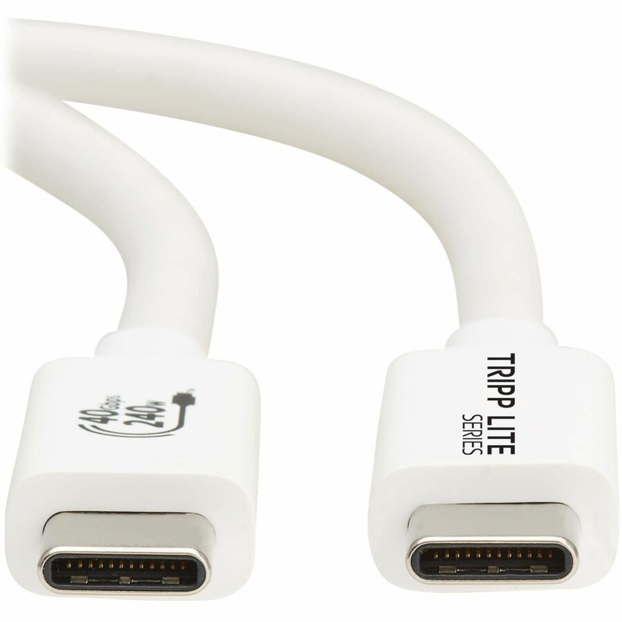 Eaton Tripp Lite Series USB4 40Gbps Cable (M/M) - USB-C, 8K 60 Hz, 240W PD Charging, White, 1 m (3.3 ft.)