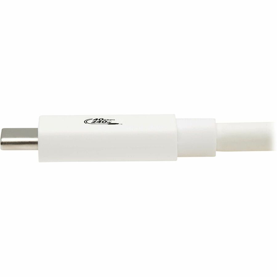 Eaton Tripp Lite Series USB4 40Gbps Cable (M/M) - USB-C, 8K 60 Hz, 240W PD Charging, White, 1 m (3.3 ft.)