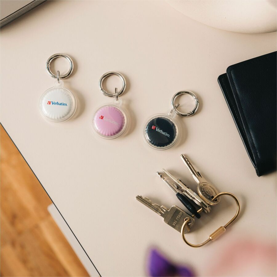 Verbatim My Finder Bluetooth Coin Tracker 3pk - Black, White, Purple