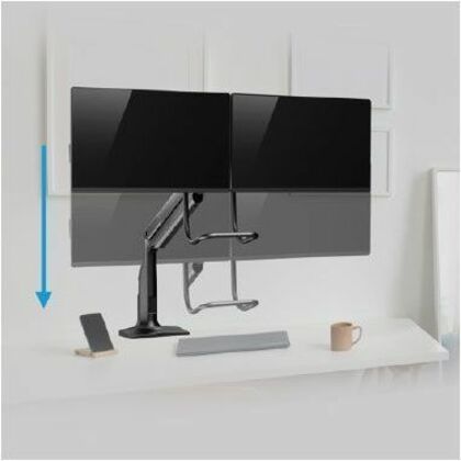 V7 DM1HDD Desk Mount for Monitor, Display - Matt Black