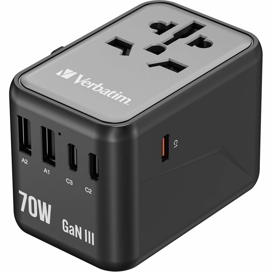 Verbatim UTA-09 Gan III Universal Travel Adapter 70W - USB-C, USB-A