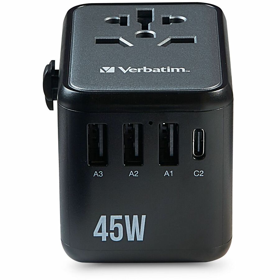 Verbatim UTA-08 Universal Travel Adapter 45W - USB-C, USB-A