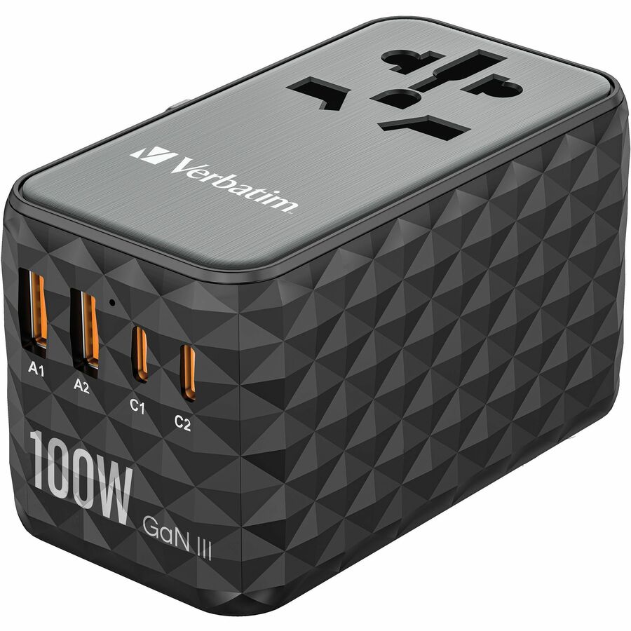 Verbatim UTA-06 Gan III Universal Travel Adapter 100W - USB-C, USB-A