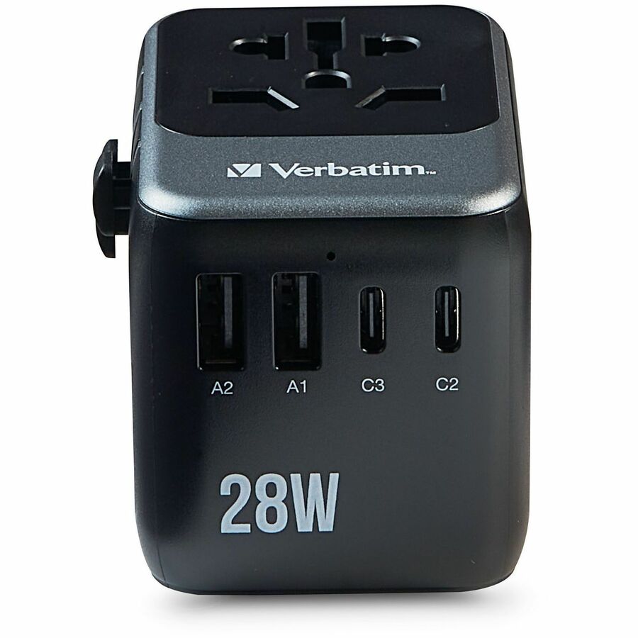 Verbatim UTA-07 Universal Travel Adapter 28W - USB-C, USB-A