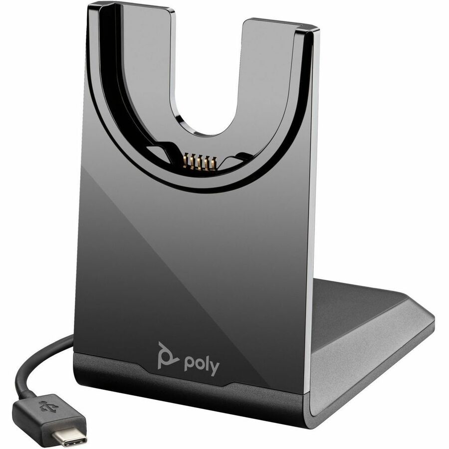 Poly Voyager Focus 2 USB-C-C Headset +USB-C/A Adapter + Charging Stand