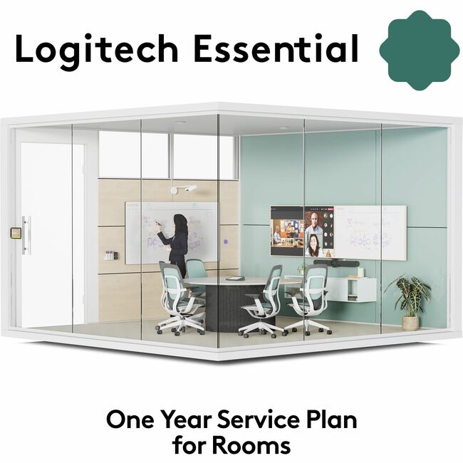 Logitech Essential for Rooms | One Year Service Plan | Easy remote management of Meeting Rooms and Devices