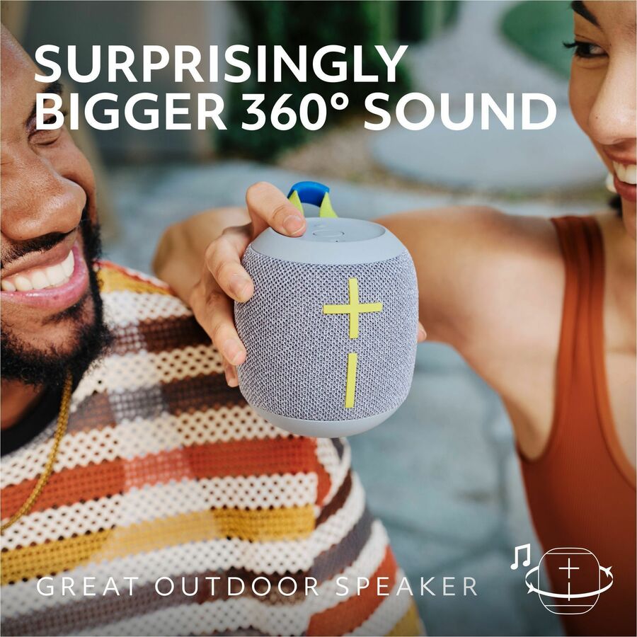 Ultimate Ears WONDERBOOM 4 Portable Waterproof Bluetooth Speaker With Big Bass and 360-Degree Sound, Dustproof Floating Speaker With 131ft (40m) Range, Gray