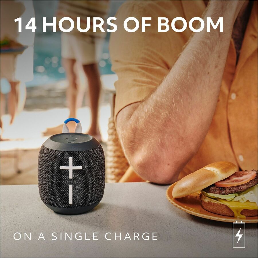 Ultimate Ears WONDERBOOM 4 Portable Waterproof Bluetooth Speaker With Big Bass and 360-Degree Sound, Dustproof Floating Speaker With 131ft (40m) Range, Gray