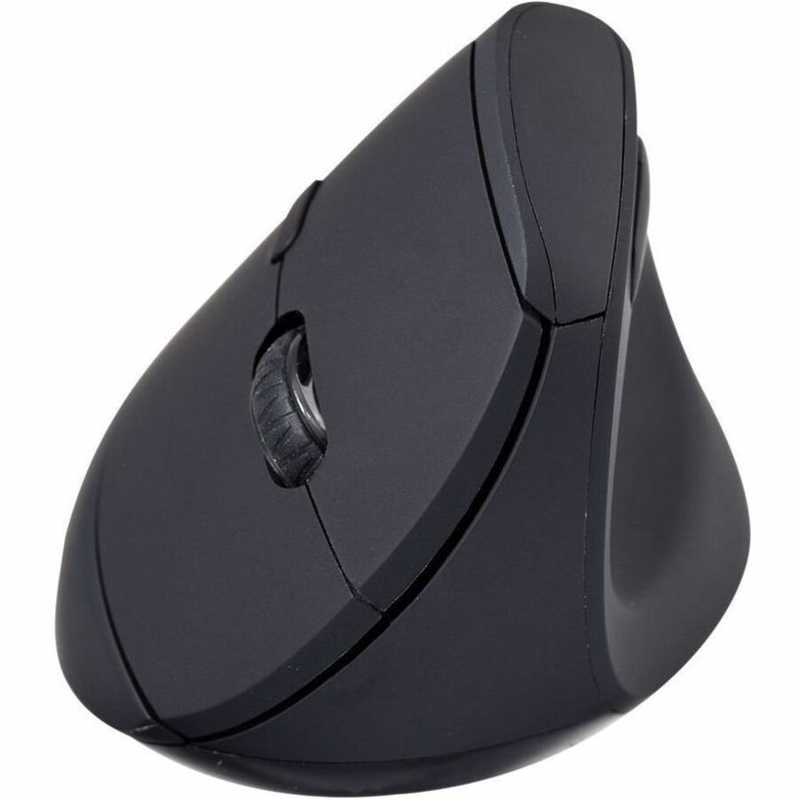 V7 MW500BT Dual Mode Bluetooth 2.4Ghz Vertical Ergonomic Mouse - Black - Right Hand - Wireless Connectivity - USB Interface - 1600 dpi - Scroll Wheel - 6 Button(s) - Windows - MacOS - ChromeOS - Battery included - Comfort - Soft Touch - Non-Slip Grip