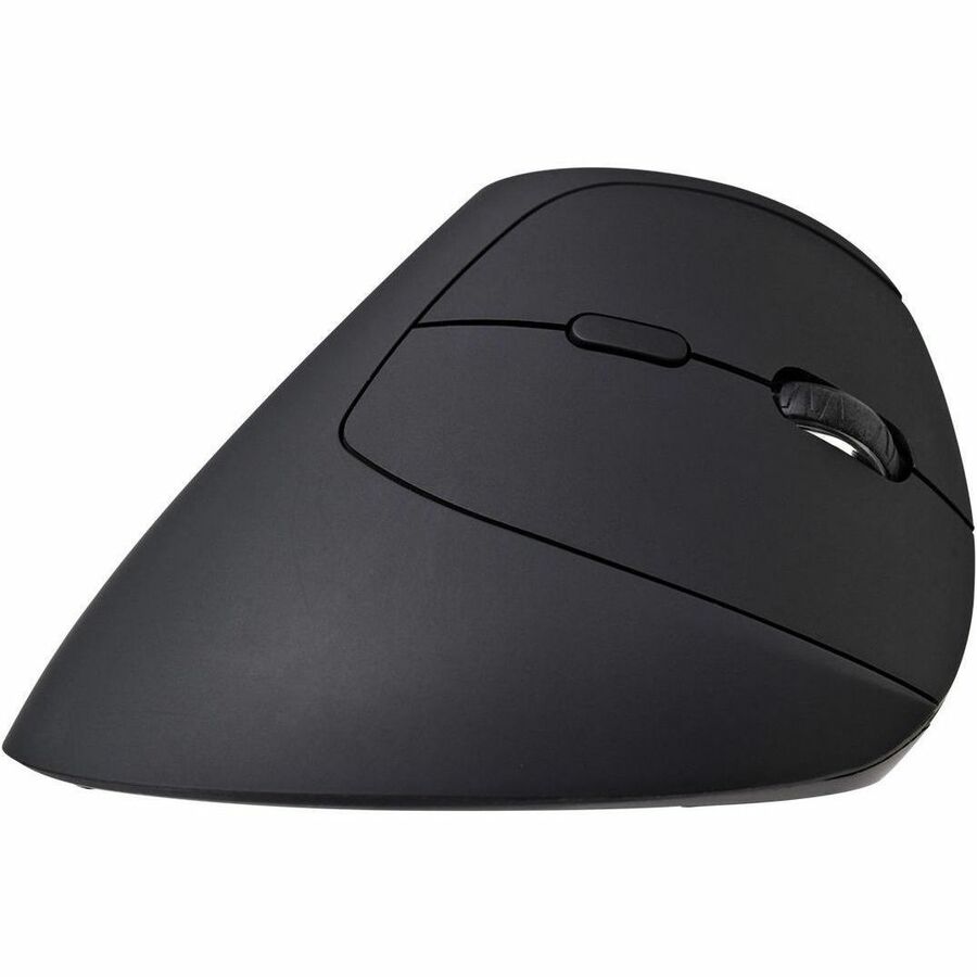 V7 MW500BT Dual Mode Bluetooth 2.4Ghz Vertical Ergonomic Mouse - Black - Right Hand - Wireless Connectivity - USB Interface - 1600 dpi - Scroll Wheel - 6 Button(s) - Windows - MacOS - ChromeOS - Battery included - Comfort - Soft Touch - Non-Slip Grip